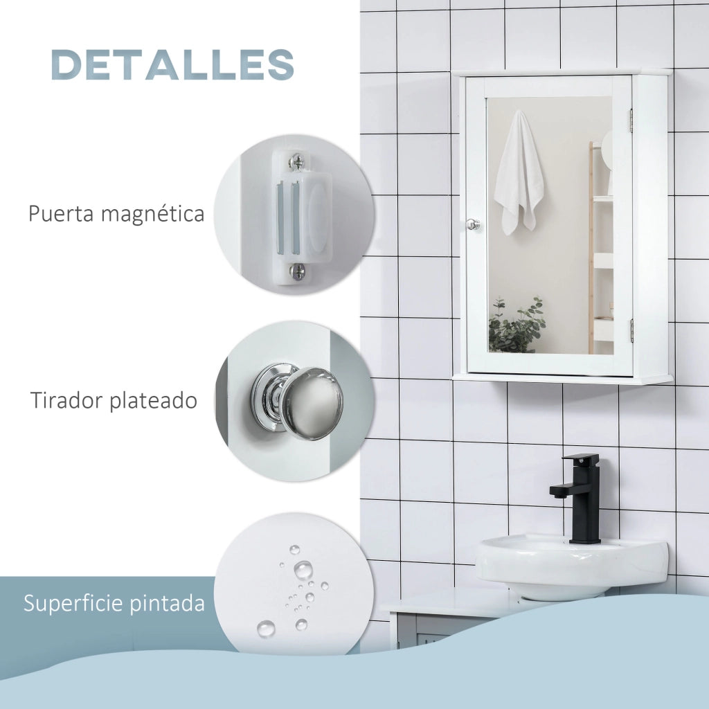 Armadio con Specchio per Bagno ¨C Minimal ¨C Bianco 41x14x60 cm