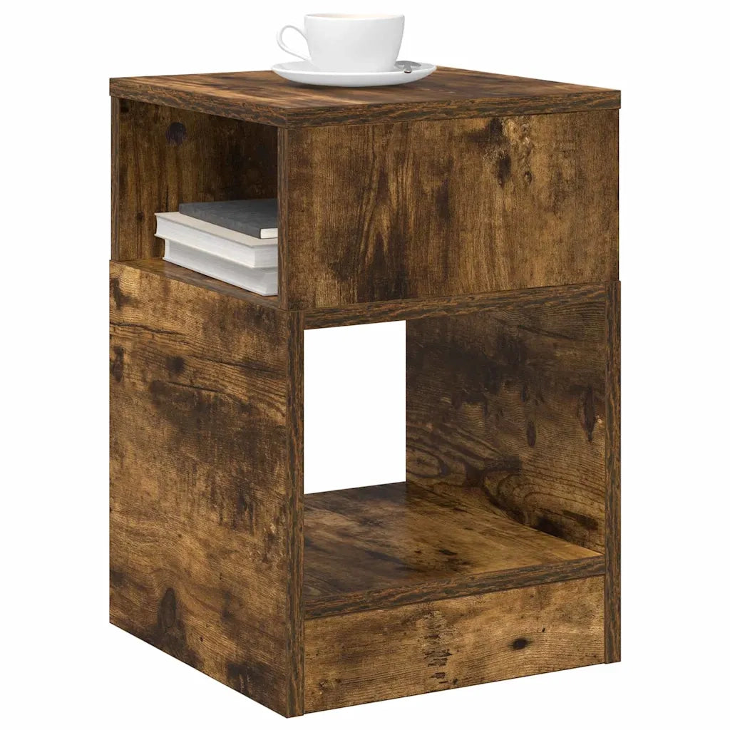 Tavolino 2 pcs Rovere fumé 30,5 x 30 x 45 cm Legno multistrato 890905