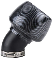 Filtro dell'aria 48 mm - Plastica/Fibra di carbonio - Morsetto di gomma regolabile - Per uso motociclistico/ATV/Dirtbike - Migliorata circolazione dell'aria - Qualità professionale - Filtro dell'aria per motori