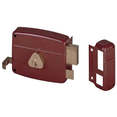 SERRATURA LEGNO APPLICARE 50121 CISA  C.TONDO FISSO M2+TIRANTE E.MM 50 SX
