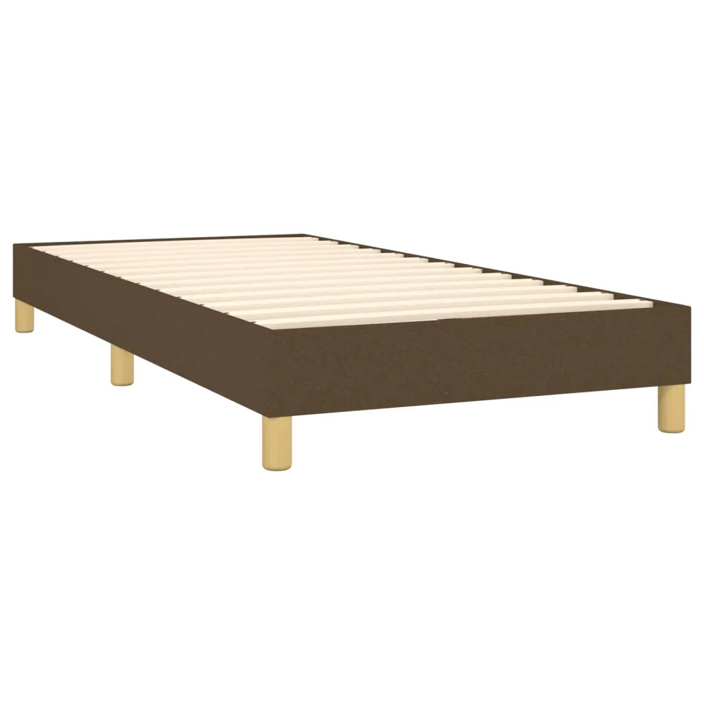 Giroletto a Molle con Materasso Marrone Scuro 90x200 cm Tessuto 3140908