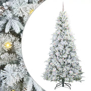 Albero di Natale Artificiale-Albero Natalizio con Rami Pieghevoli Bianco 240 cm 563297