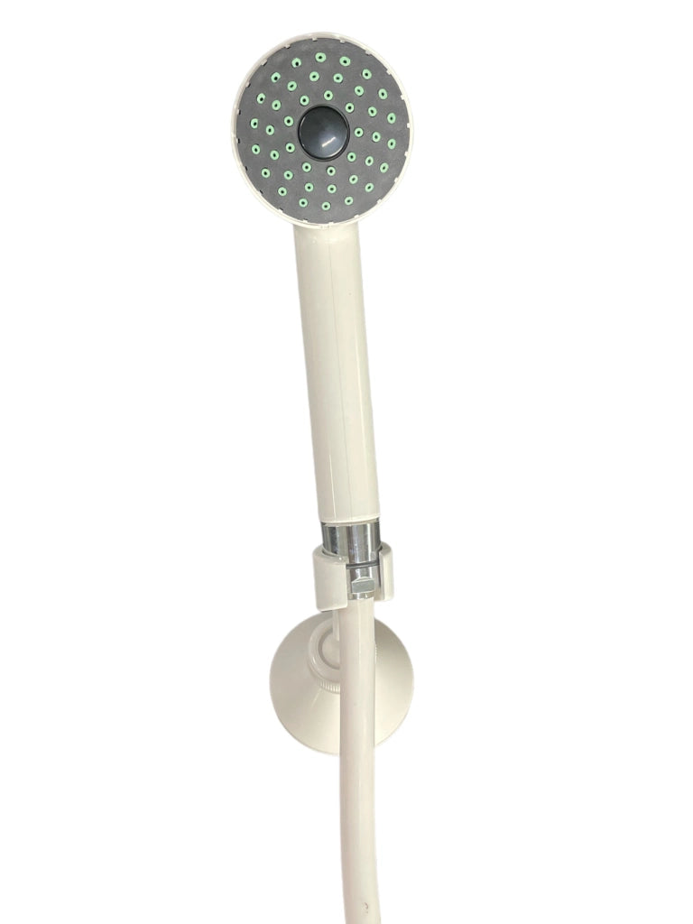 Kit per doccia bianco completo, con supporto, flessibile e doccetta