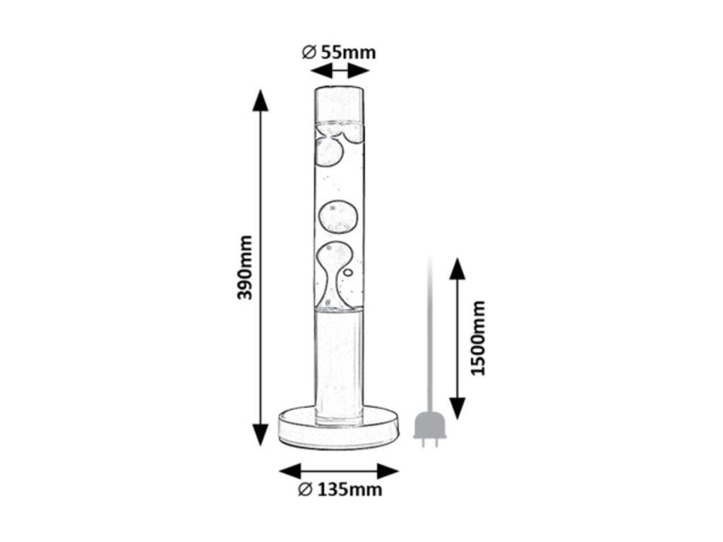 Lampada lava decorativa gialla LED 25W Rabalux Lavastic