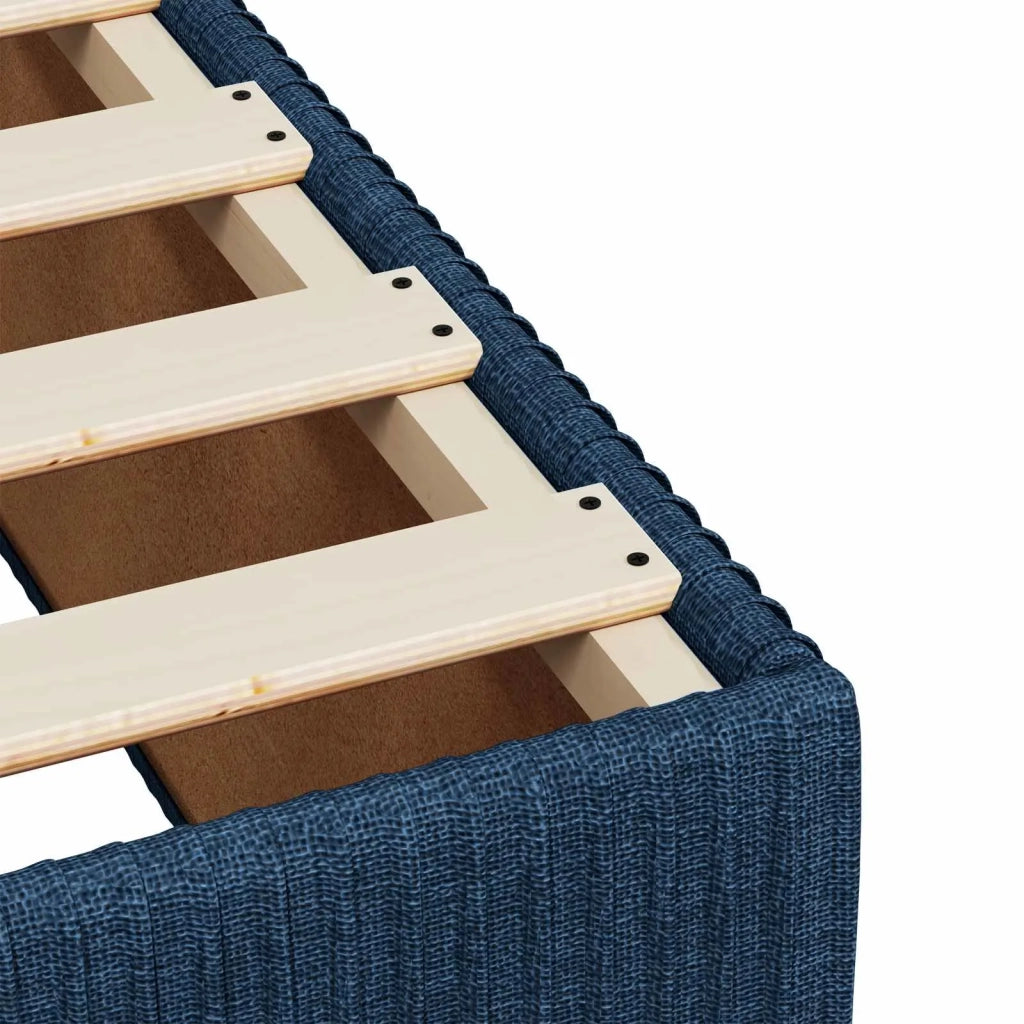 Letto box spring con materasso Blu 180 x 200 cm Tessuto 3451523