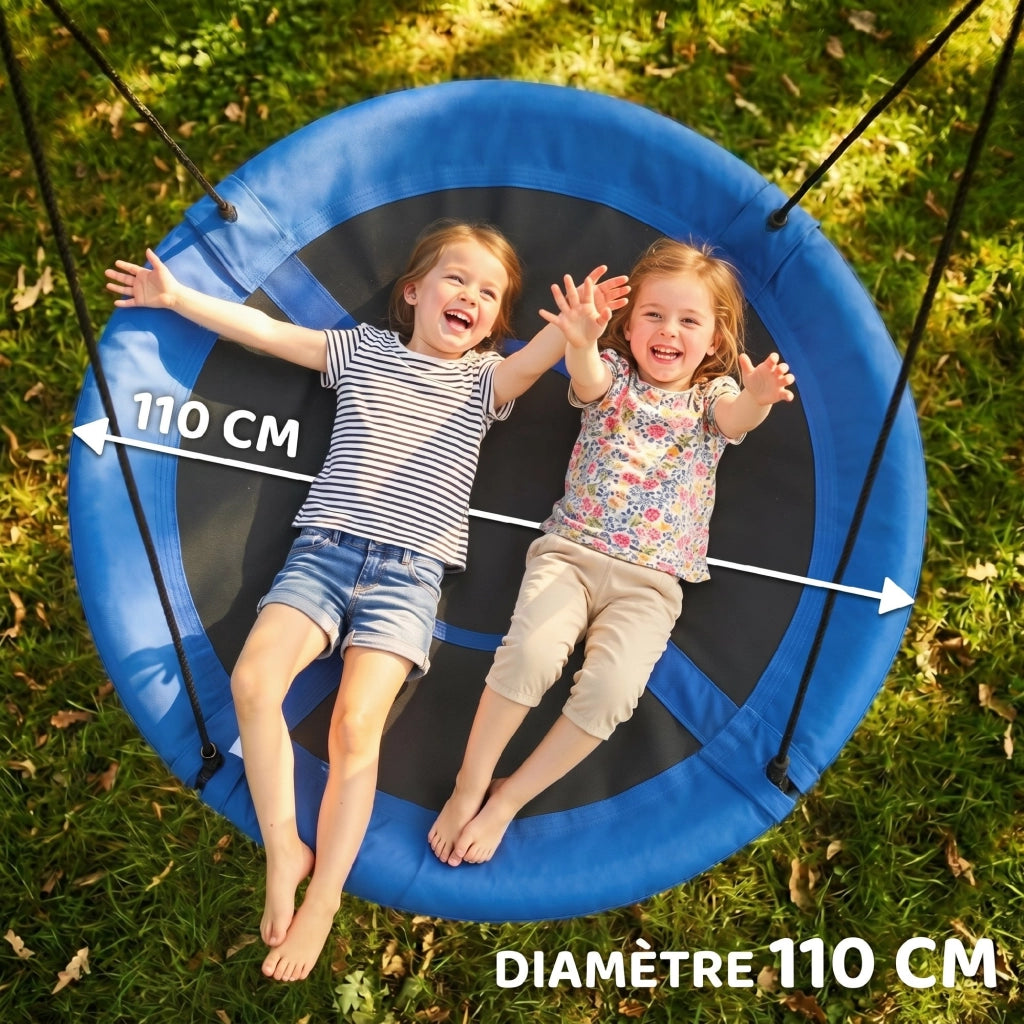 Amaca Nido d'Uccello ¨C zephmum ¨C Blu, Metallo Epoxy, ? 110 cm