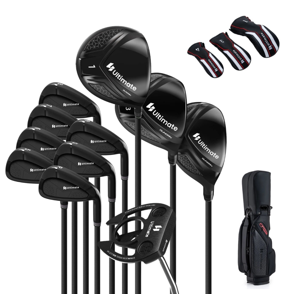 Set completo di mazze golf da uomo con borsa da golf portatile, Completo putter e copertura antipioggia