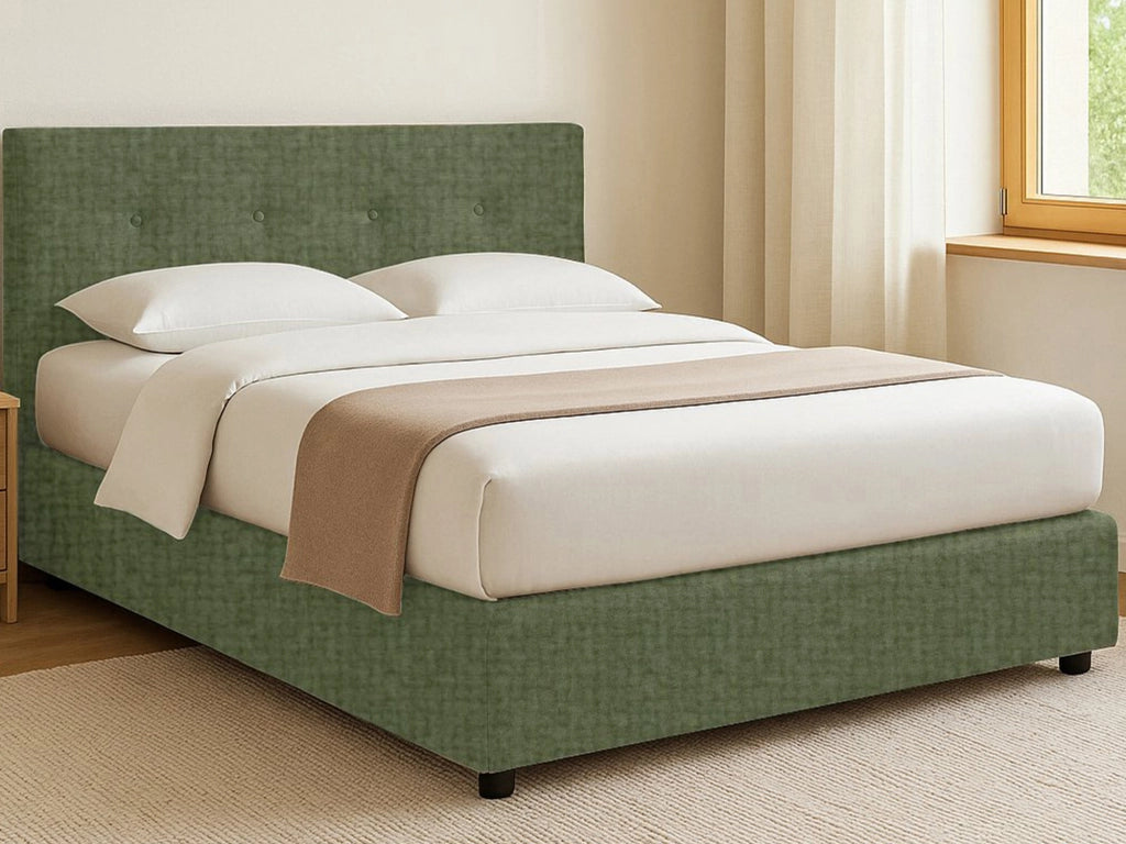 Chichester, Letto Singolo Sfoderabile Made in Italy, Verde
