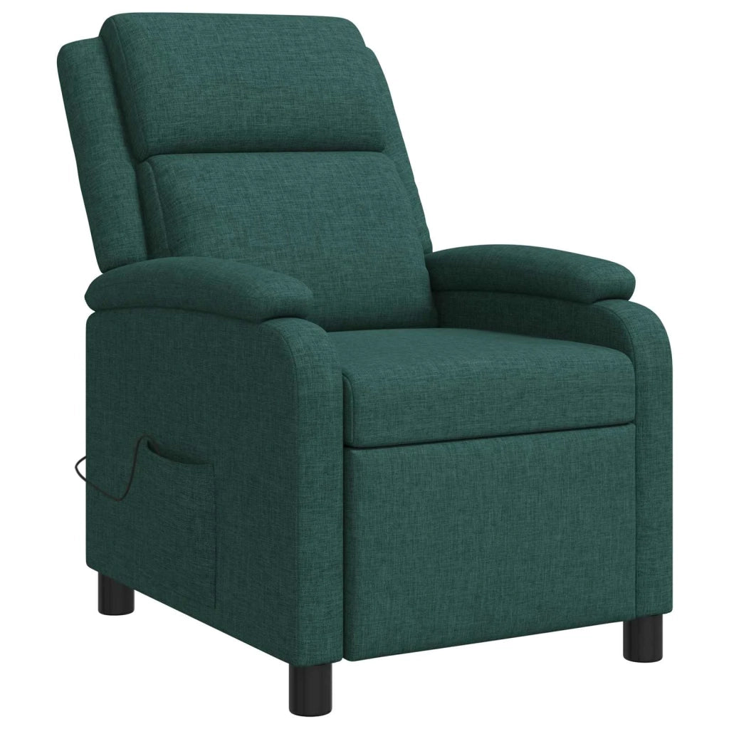 Poltrona Massaggiante Verde Scuro Tessuto 42034874