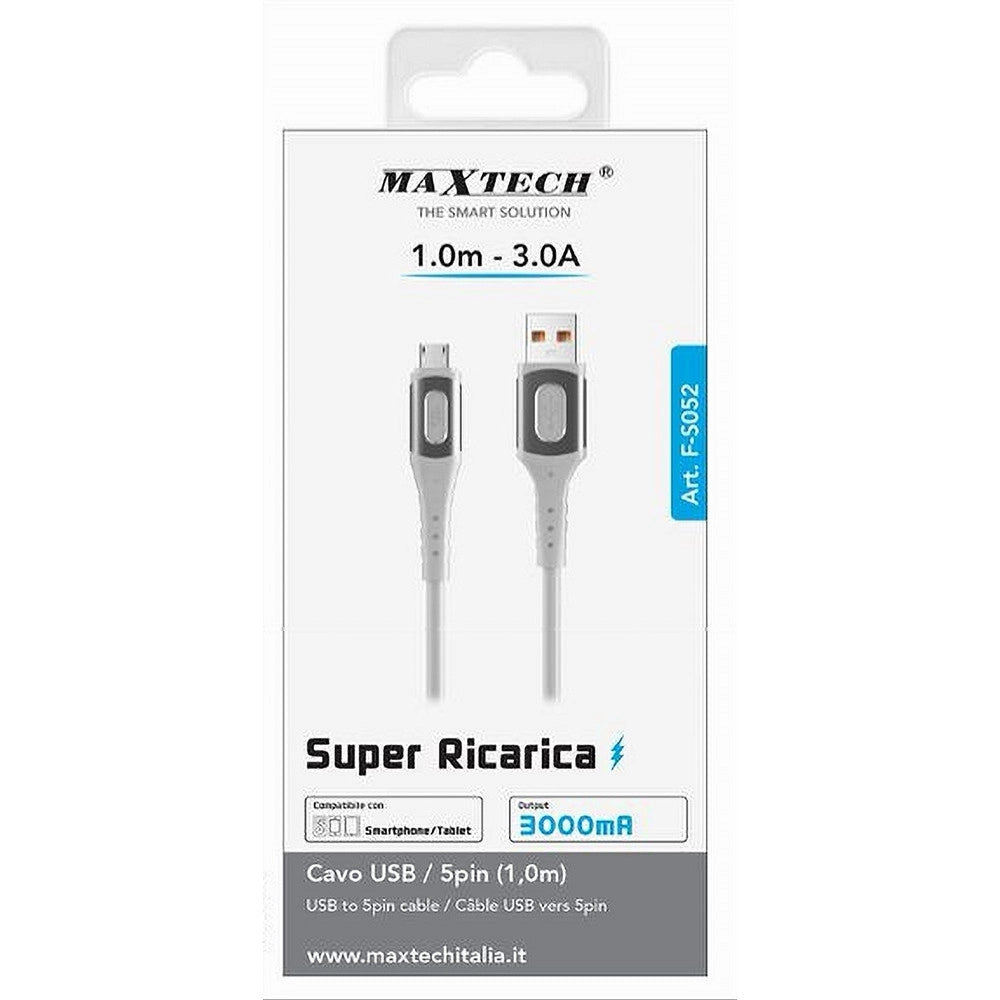 Trade Shop - Cavo Usb A Micro Usb Super Ricarica 3a Trasferimento Dati 1mt Smartphone F-s052 -