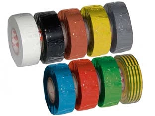 NASTRO ISOLANTE SPESSORE MM.0,13- - mm.19x25mt. colore grigio - 10 pezzi SCAPATAPES