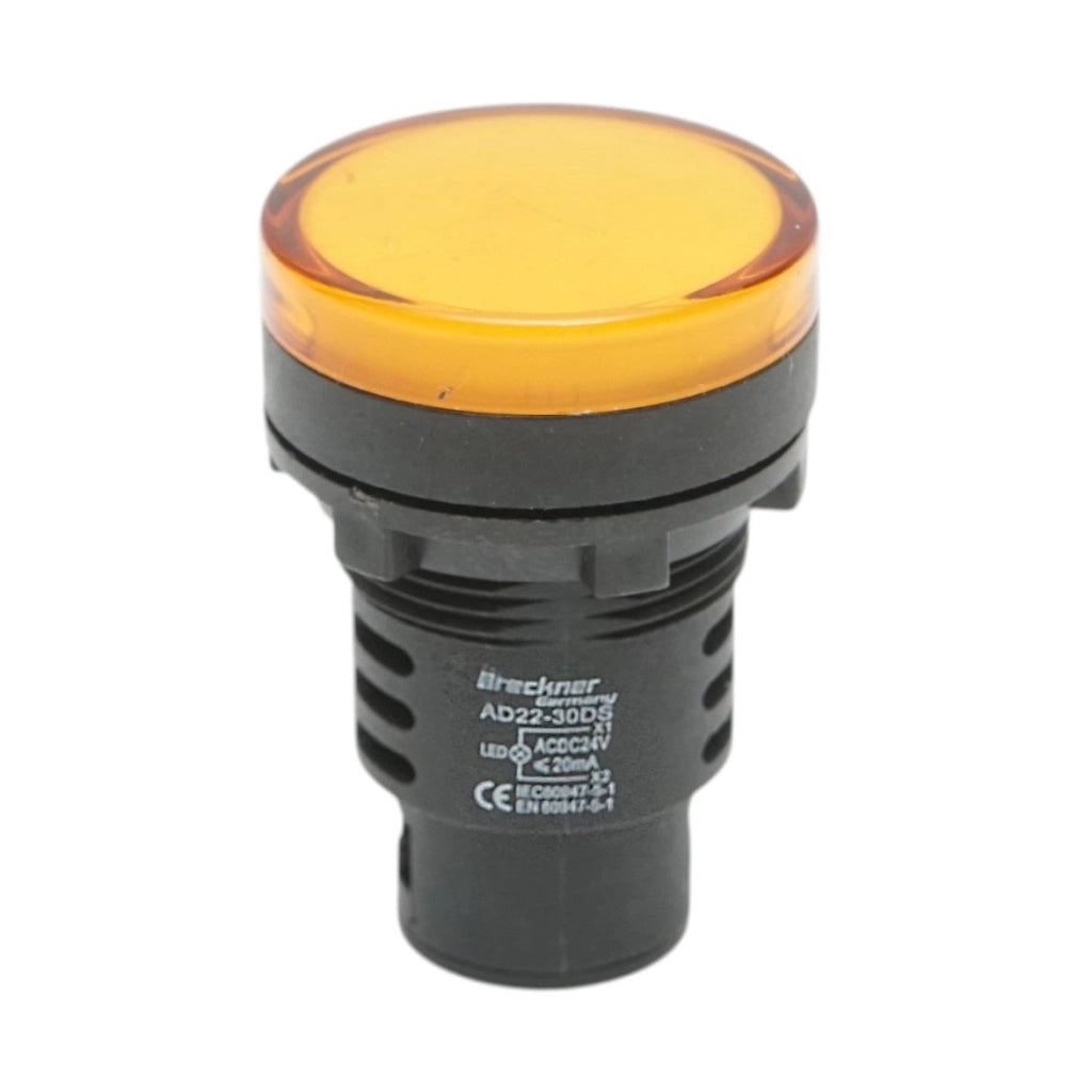 Indicatore di segnale LED giallo 24V AC/DC 30mm Breckner Germany