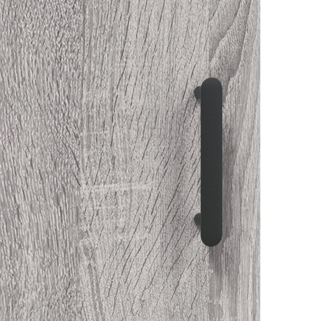 Buffet credenza cassettiera armadio mobile contenitore organizer cucina soggiorno salotto rovere Sonoma alto 69,5 x 34 x 180 cm legno ingegnerizzato grigio 02_0035616
