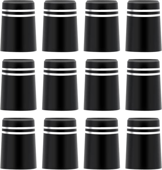 Adereindhulzen per Golfclub - 12 Stuks - Ideali per Taper Tip Iron Wedge Shafts - Nero - Ferrule per Golf - Adatti per Club da Golf - Inclusi Serrature per Golf