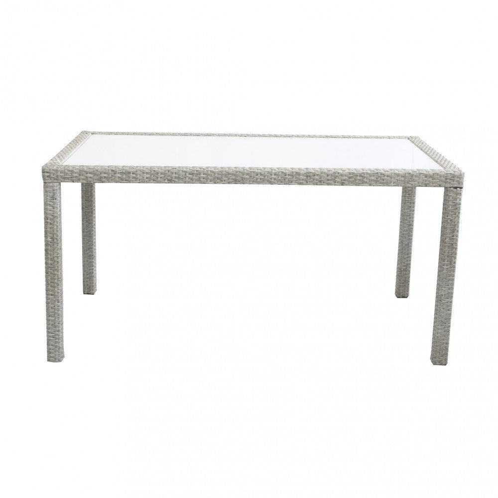 Tavolo Azore 150x90 cm in Wicker Grigio