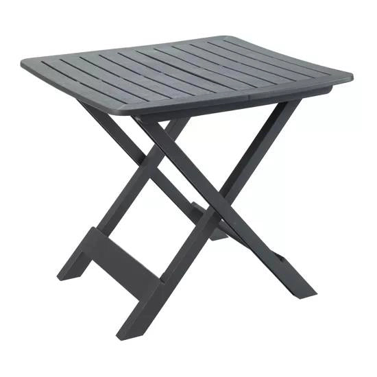 MAURY'S TAVOLO ANIENE PIEGHEVOLE DA ESTERNO  80X72X70 CM IN COLORE ANTRACITE