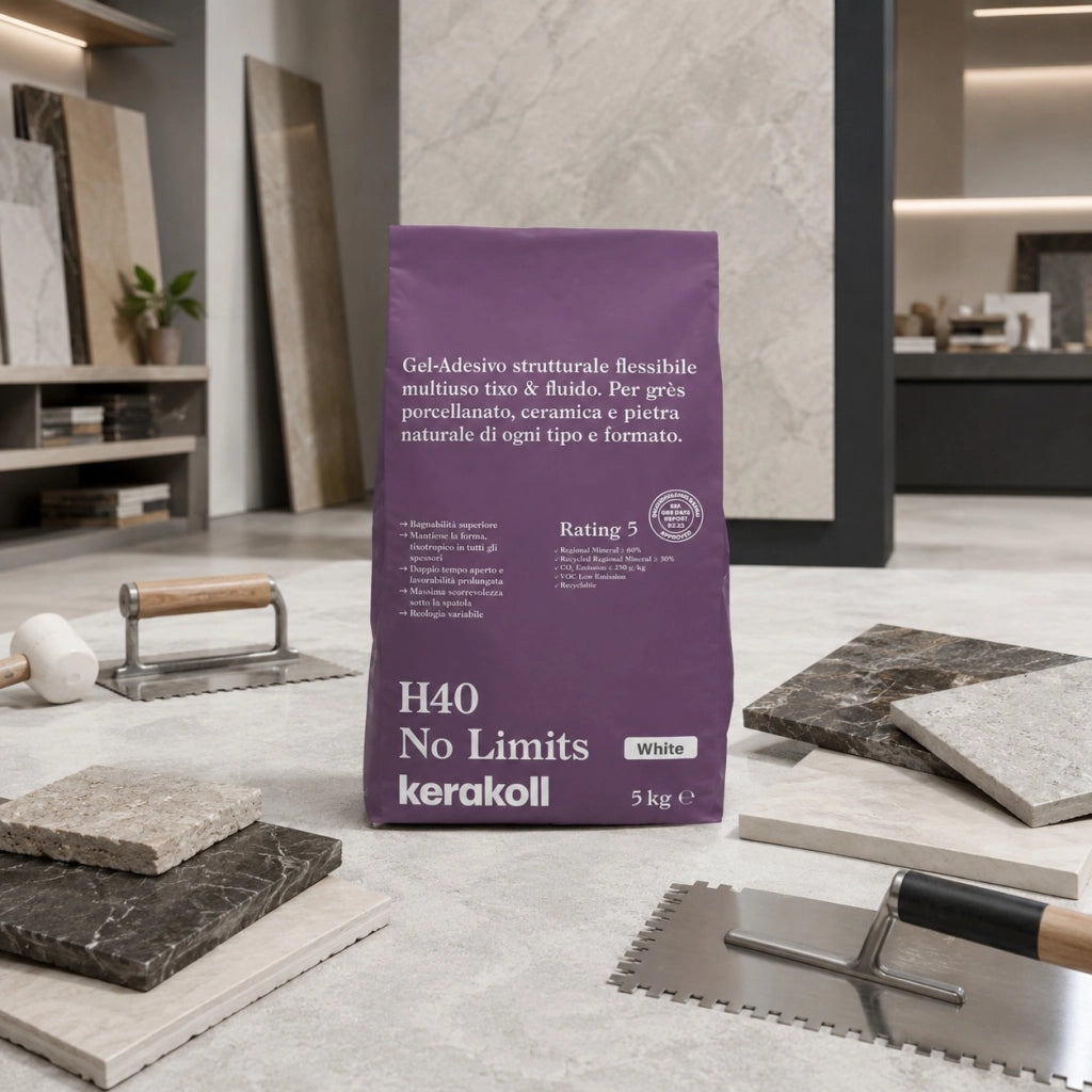 Kerakoll h40 no limits gel-adesivo strutturale bianco flessibile multiuso 5 kg