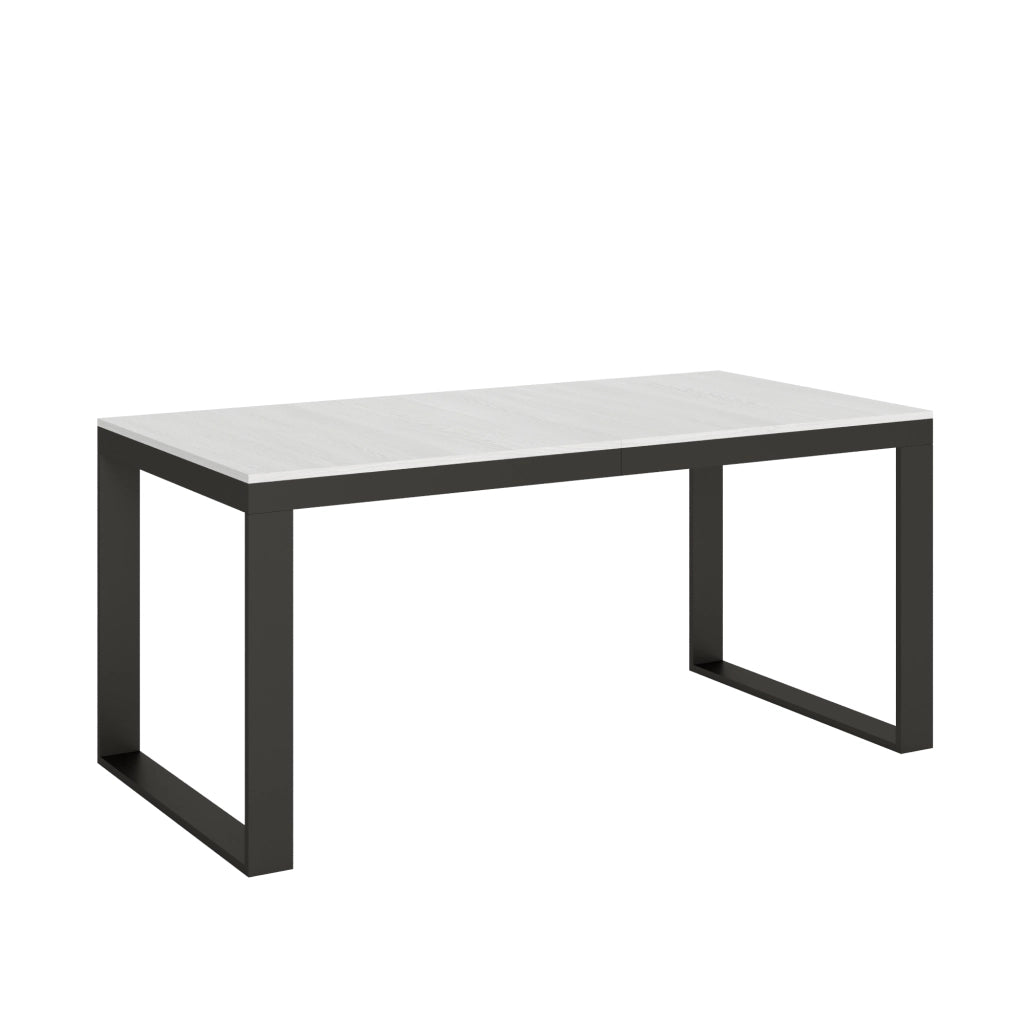 Tavolo allungabile 90x180/440 cm Tekno Evolution Bianco Frassino telaio Antracite