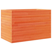 Fioriera rialzata per piante fiori terrazza giardino finitura a cera 70 x 40 x 46 cm legno di pino massiccio marrone 02_0038482