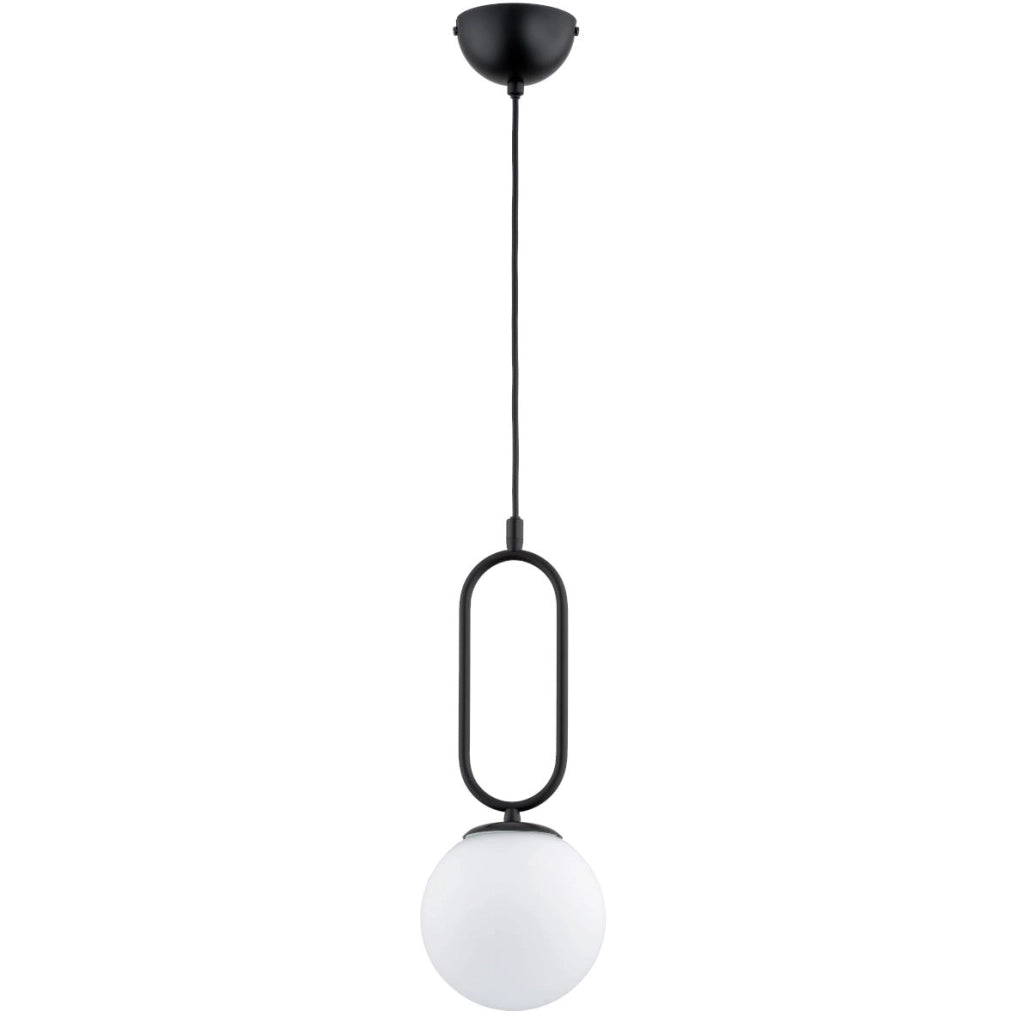 Lampada a sospensione Alfa VAVIL sfera vetro nero E14