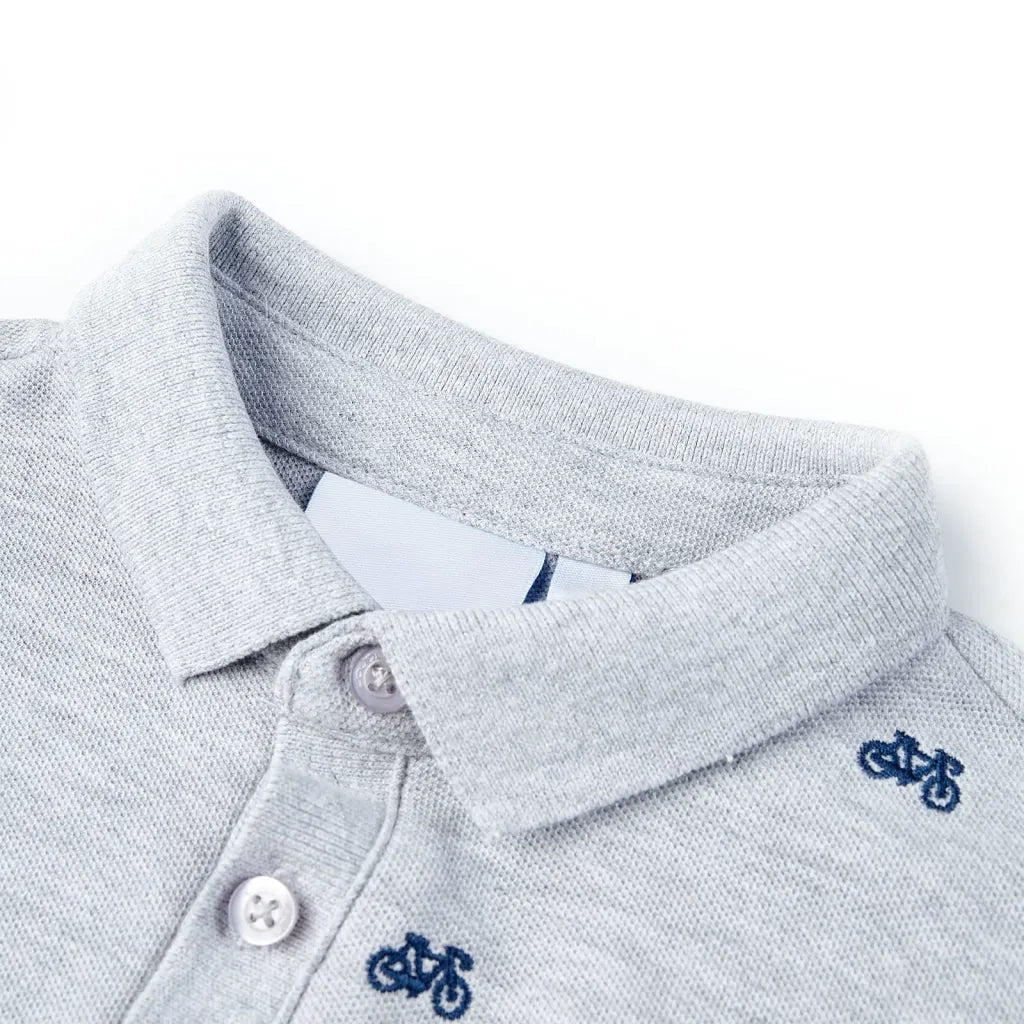 Polo per Bambini Grigio Mélange 128 12167