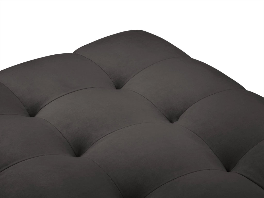 Cosmopolitan Design - Pouf "Bali" in velluto grigio scuro 