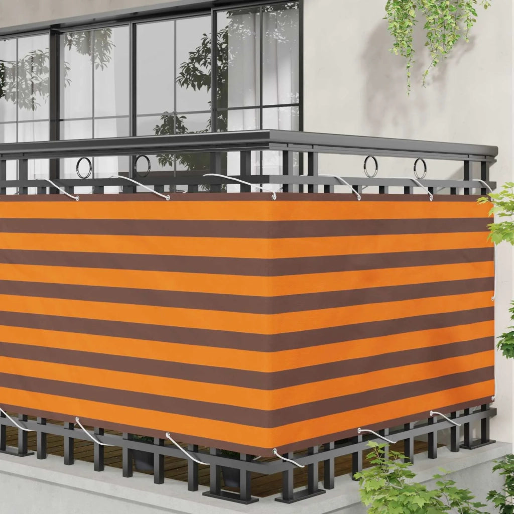Schermo da balcone | Paravento da Balcone Arancione e Marrone 100 x 800 cm