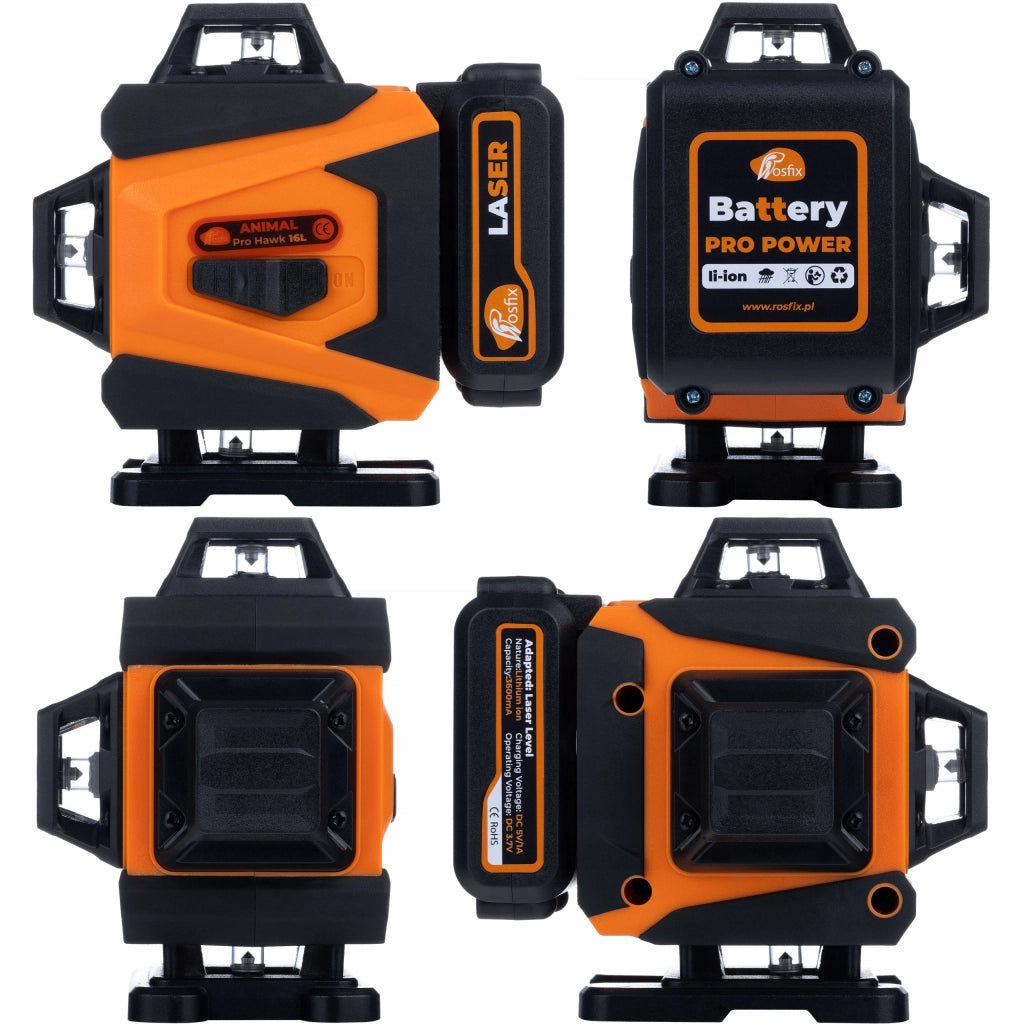 Livella Laser Professionale Rosfix Animal Pro Hawk RAPH 16L – 16 Linee, IP54, USB-C