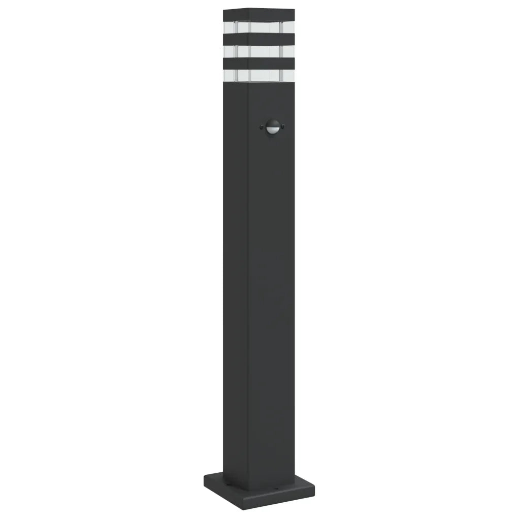 Lampada da Terra per Esterni con Sensore Nera 80cm in Alluminio CFW9889700