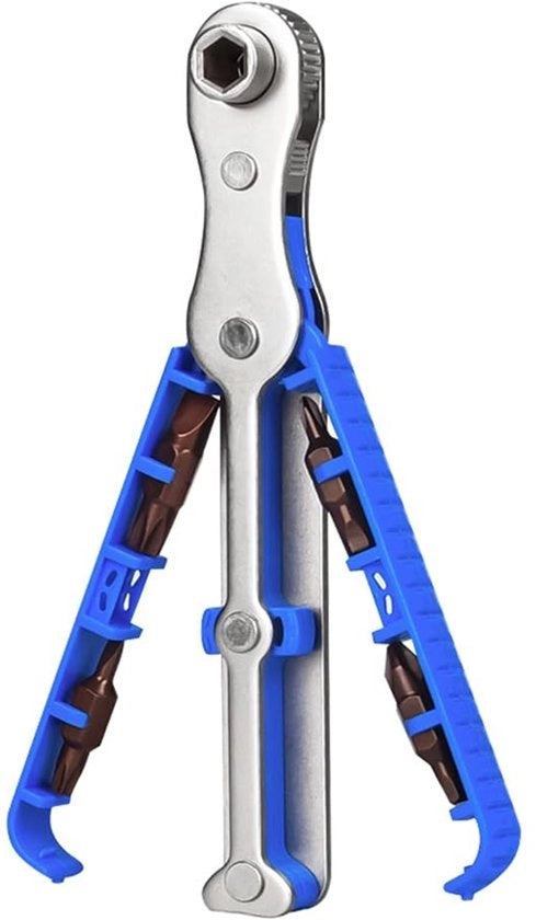 Ratellatrice compatta - Set di ratellatrici mini - Ratellatrice magnetica - Testa di ratellatrice a 4 velocità - Acciaio S2 - Lunghezza 135 mm