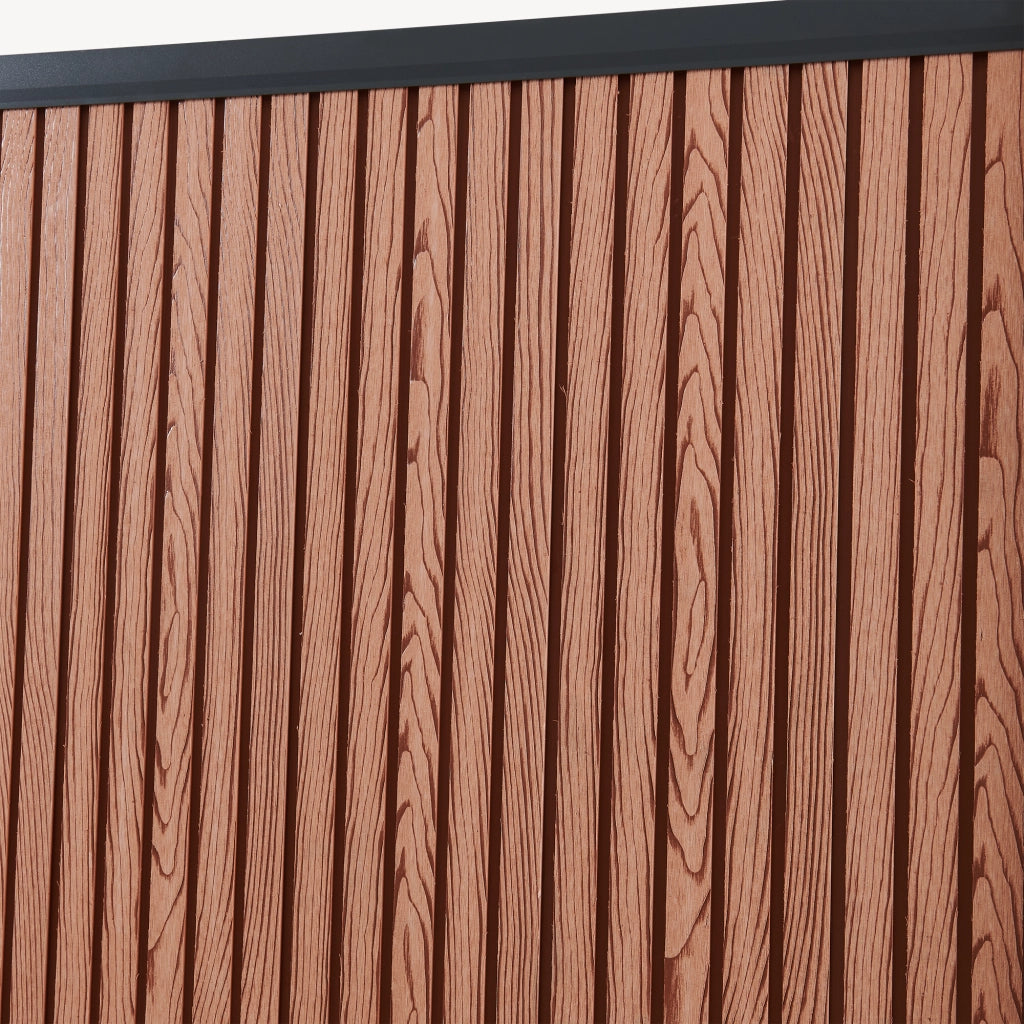 Recinzione Frangivista Grassano in WPC Estendibile con 2 Montanti (AxL) 185 x 180 - Marrone NEU.HOLZ