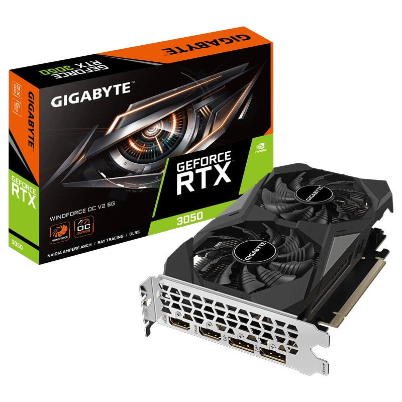 Gigabyte geforce rtx 3050 windforce oc v2 6g nvidia 6 gb gddr6 - 9VN305WO62-00-G10