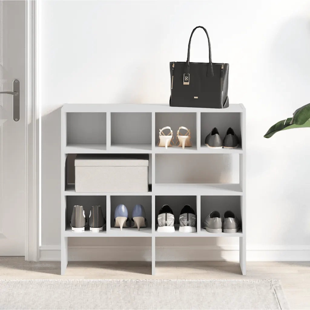Scarpiere 2 pz Impilabili Bianche 89,5x30x40 cm 858840