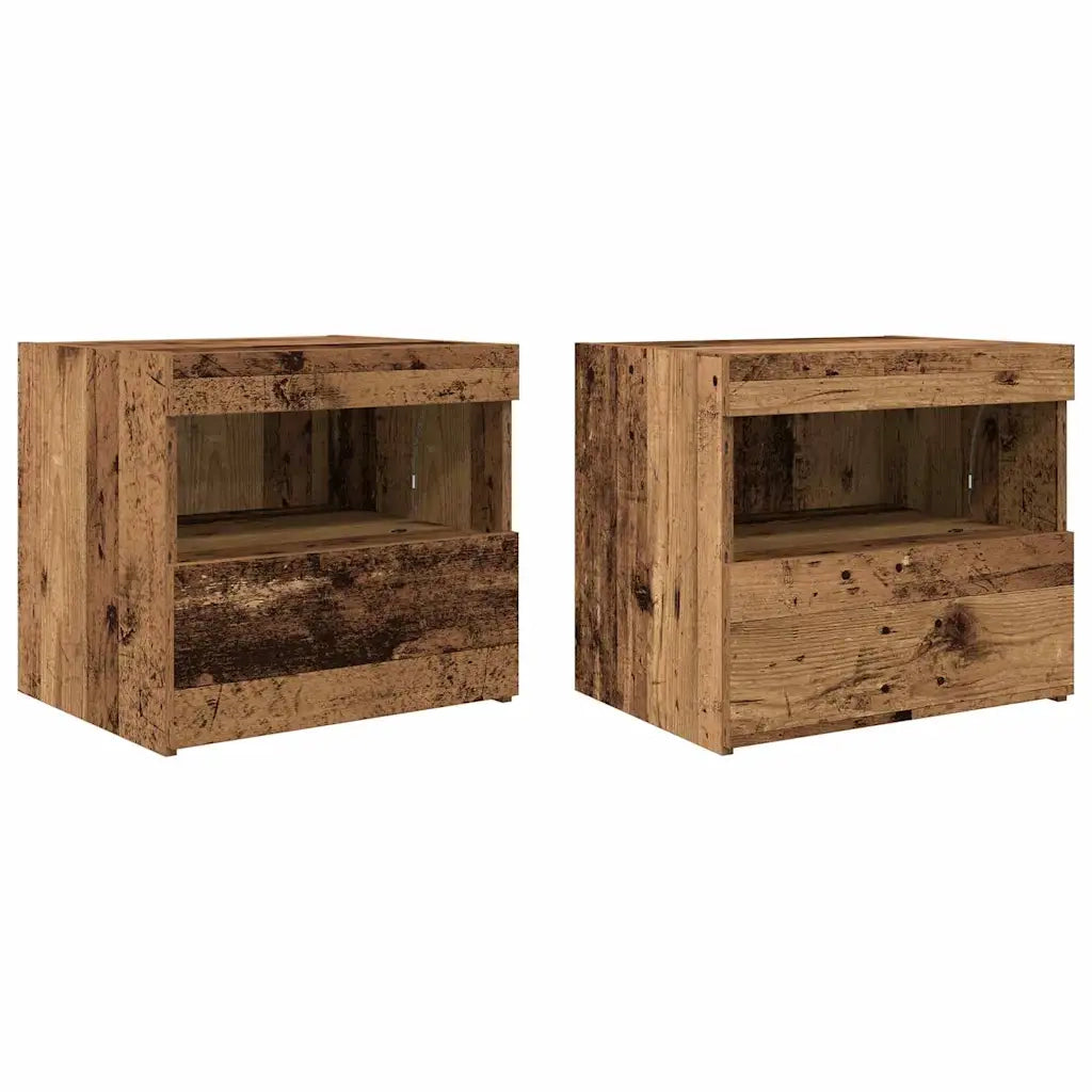 Armadio da Notte 2 pcs Legno vecchio 50 x 40 x 45 cm 862181