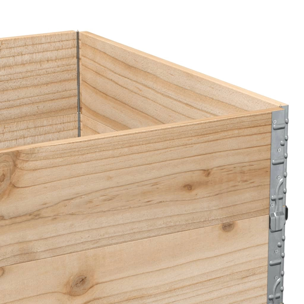 Fioriera rialzata per piante fiori terrazzo giardino 120 x 80 cm legno massello di pino marrone 02_0037402