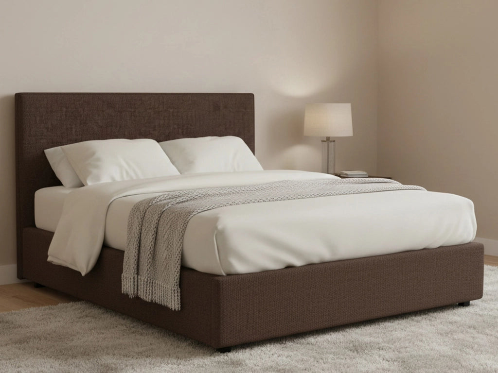 Carlisle, Letto Piazza e Mezza Sfoderabile Made in Italy, Marrone