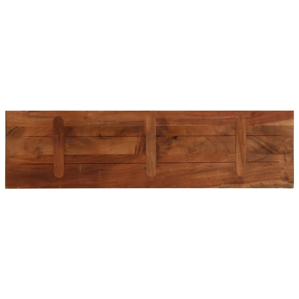 Piano Tavolo 110x30x3,8 cm Rettangolare in Massello di Recupero 371233