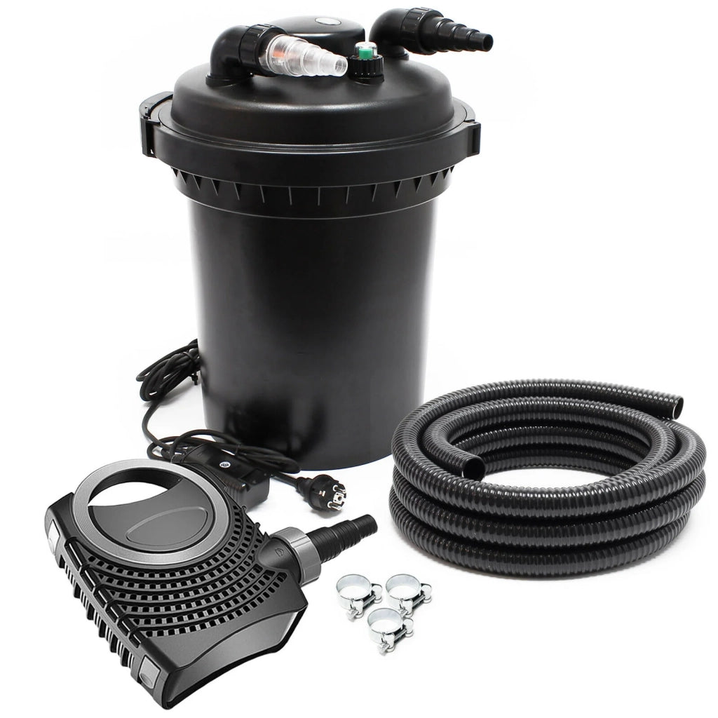 Kit per laghetto da 12000 litri luce UVC da 11 watt pompa da 6000 l/h tubo da 5 m kit di filtrazione 16_0001956