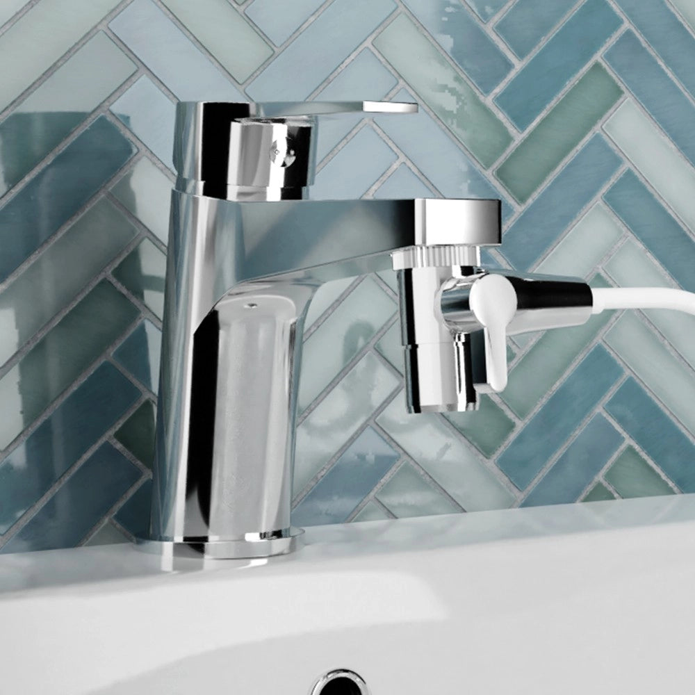Doccetta bianca per lavabo o bidet con deviatore e aeratore - serie Sally