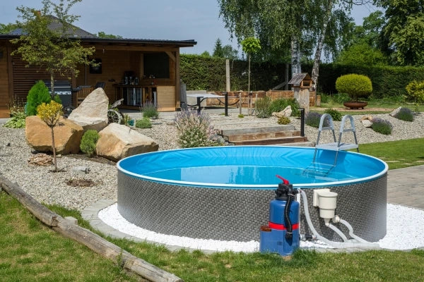 Azuro 402 DL - 4,6mx 1,2m, RATTAN - senza scala e filtro, con fori fuori asse