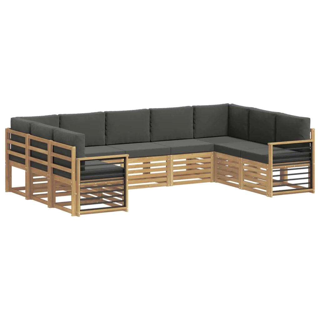 Set divano sezionale 9 pcs Bianco e Antracite 3392517