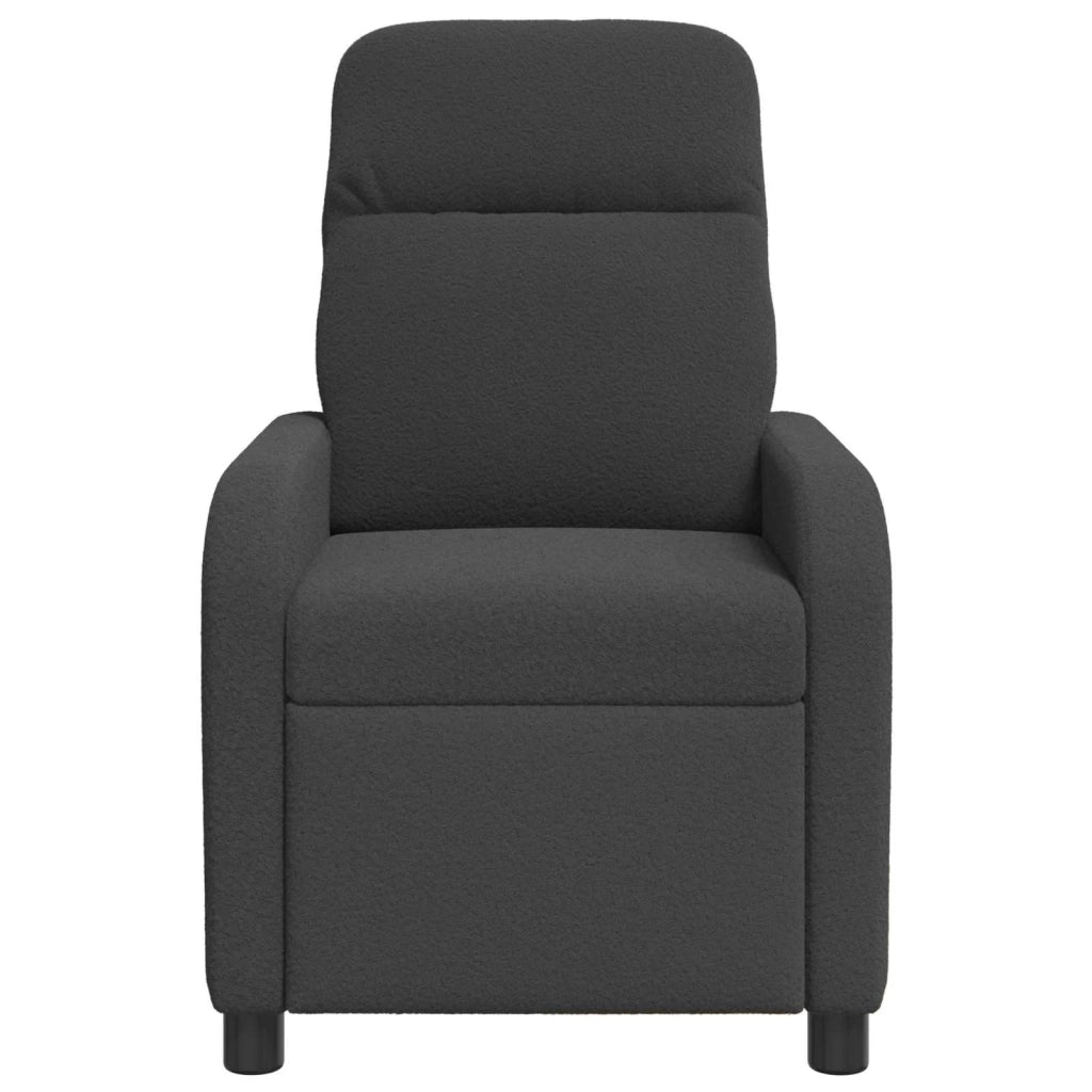Poltrona Massaggiante Grigio Scuro Bouclé 42034954