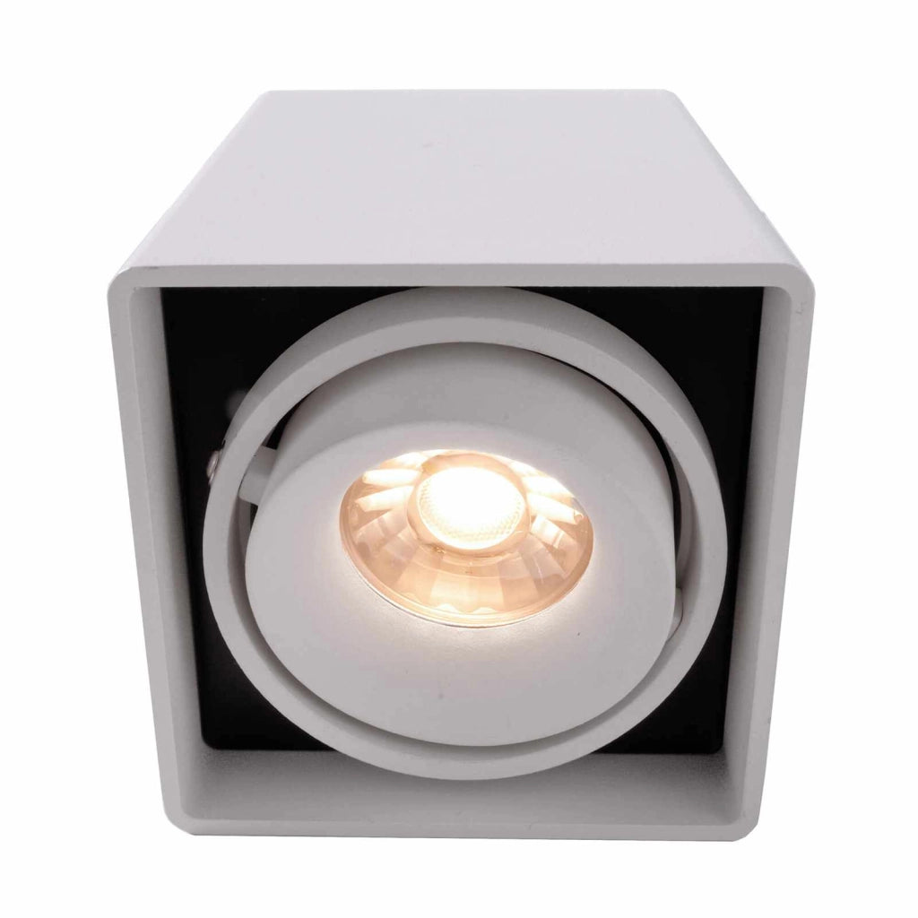 MONA Faretto moderno soffitto attacco LED 1x GU10 max 50W plafoniera luce orientabile vetrine negozio ufficio BIANCO