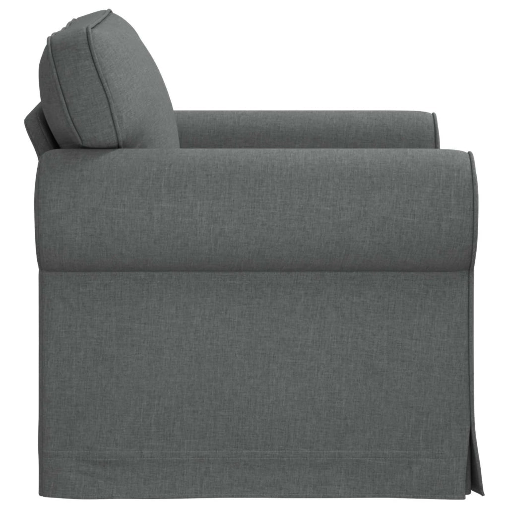 Divano Grigio scuro 215 x 82 x 80 cm Tessuto