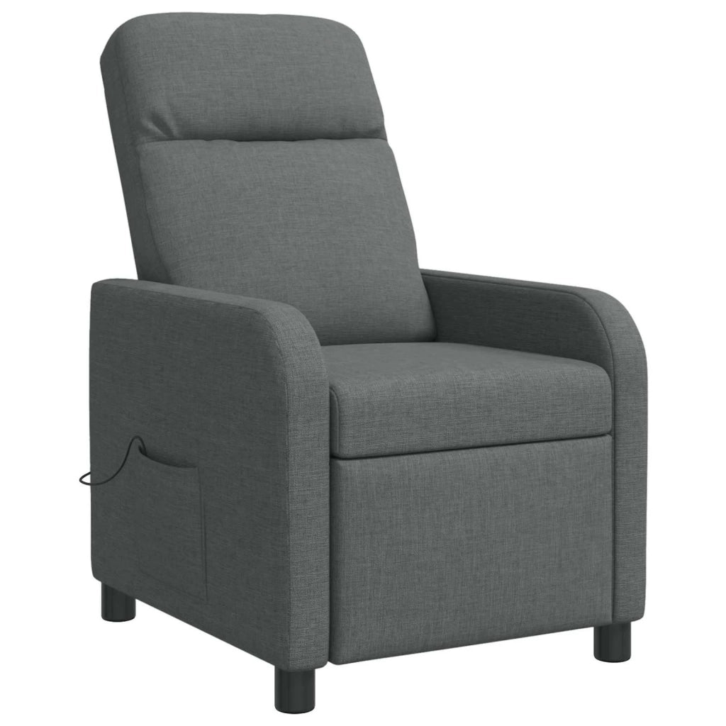 Poltrona Massaggiante Grigio Scuro Tessuto 42034940