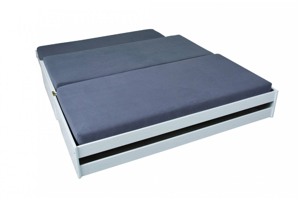 Sibari, Letto Singolo Contenitore, Bianco