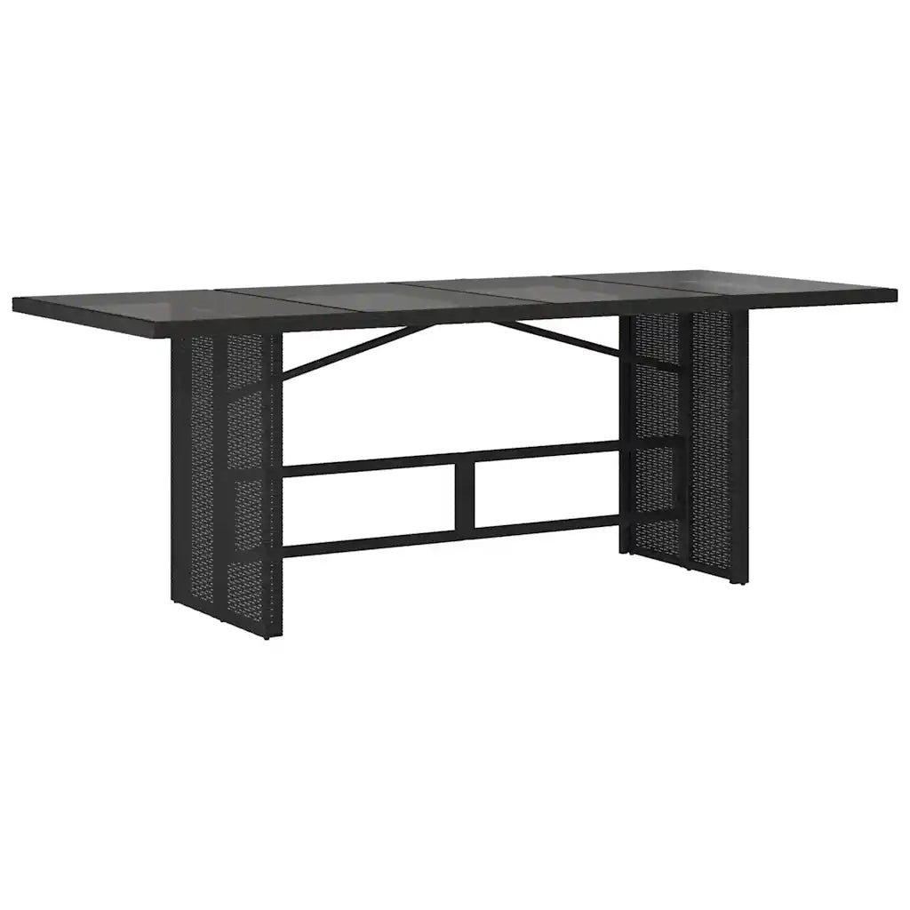 Set Bistrò da Giardino 9 pz con Cuscini in Polyrattan Nero 3277142