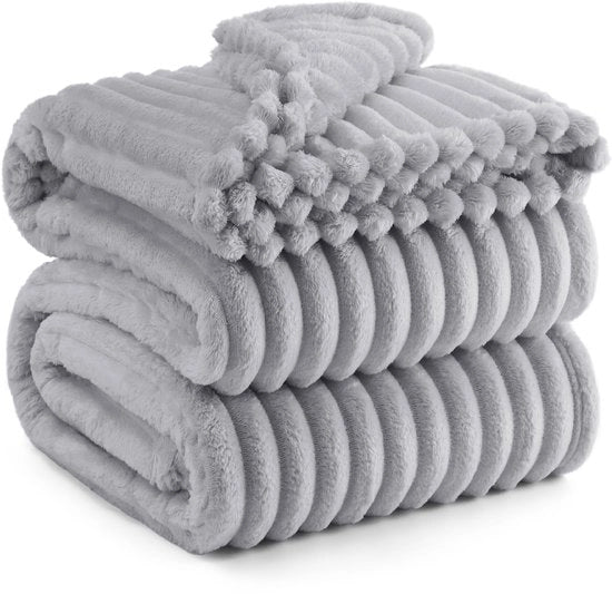 Piumone elettrico Sherpa/Fleece da 220 x 240 cm - morbido/ultra morbido - XXL grande piumone - caldo e leggero - piumone da divano