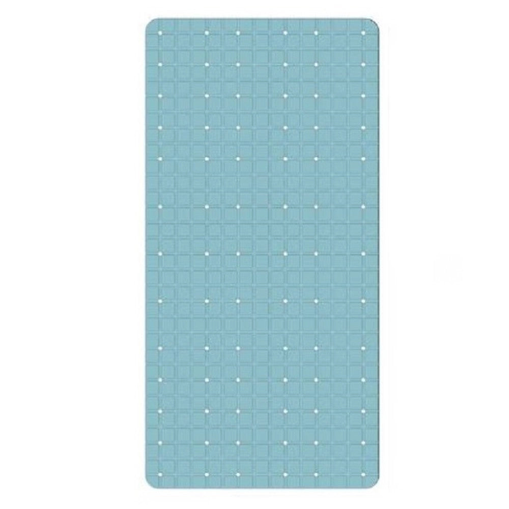 Trade Shop - Tappeto Tappetino In Pvc Antiscivolo Vasca Da Bagno Doccia 68x36cm 79754 Azzurro -