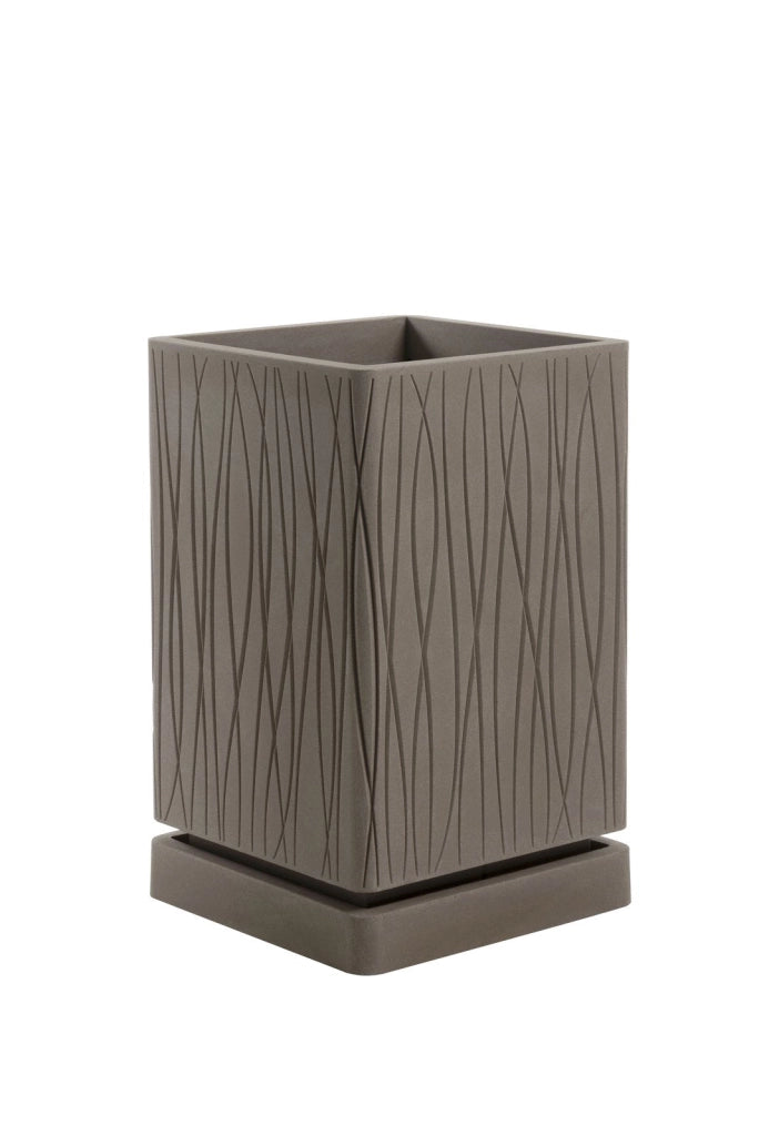 Naturalia Vaso Quadro Alto 55 Plastecnic Vari Colori Colore: Avana